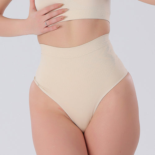 Chiloti Modelatori Tanga cu talie inalta, efect Push-Up