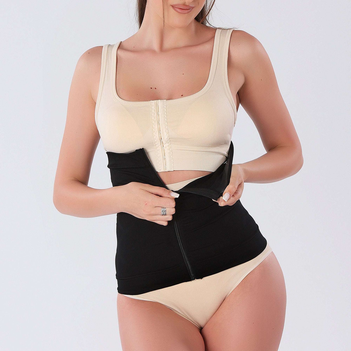 Corset Modelator cu Fermoar, efect Push-Up